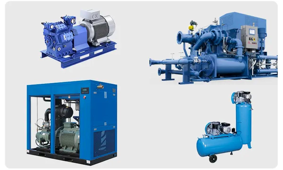 انواع کمپرسور صنعتی