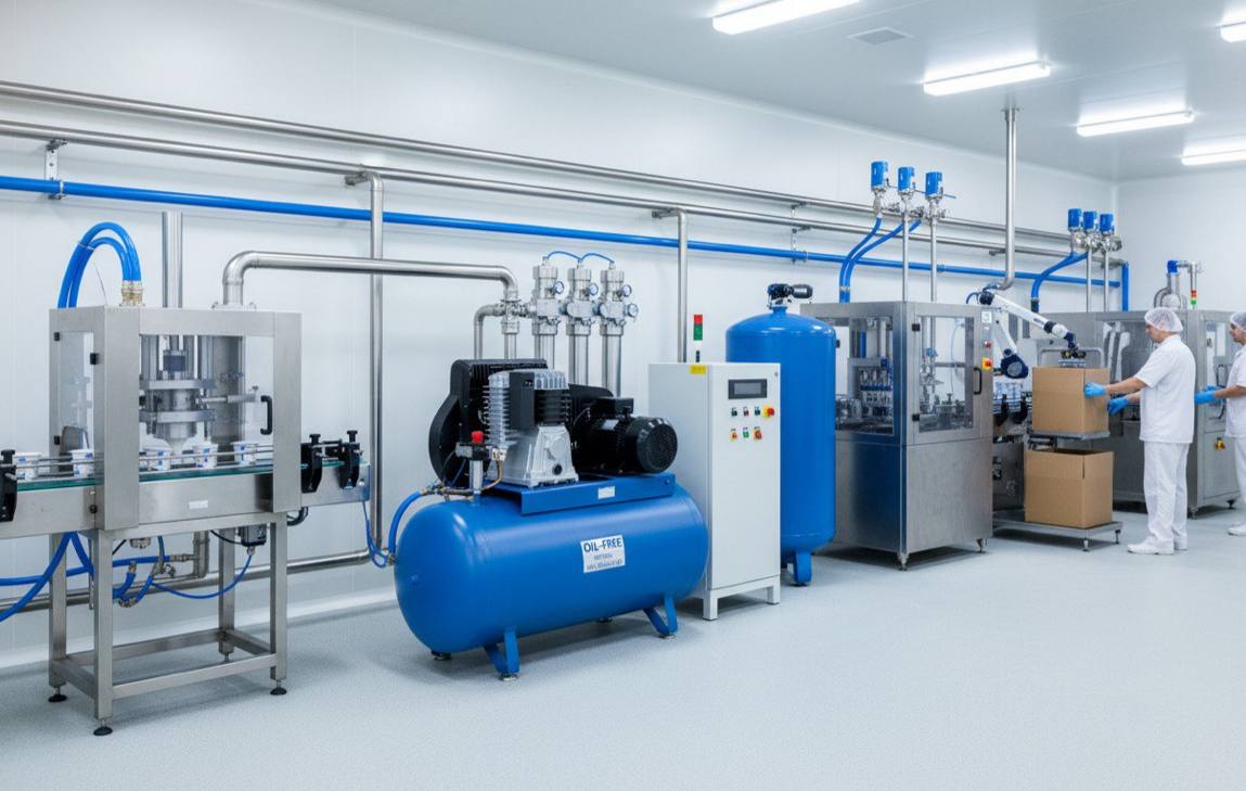 کاربرد گسترده کمپرسورهای هوا در صنایع غذایی و آشامیدنی