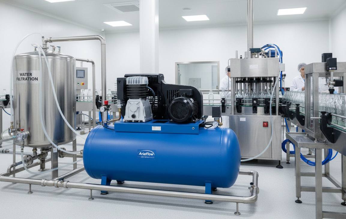کاربرد گسترده کمپرسورهای هوا در صنایع غذایی و آشامیدنی