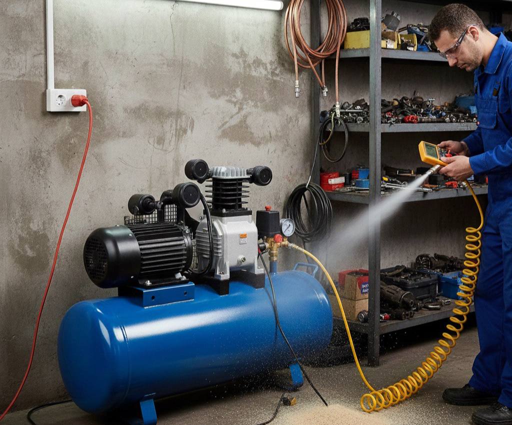 راه اندازی کمپرسور باد